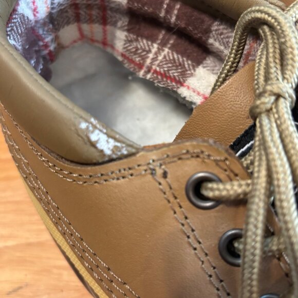 Superior Boot Co Lace Up Duck Shoes Brown  Size 9 Plaid Lined Waterproof Outdoor - Picture 4 of 10